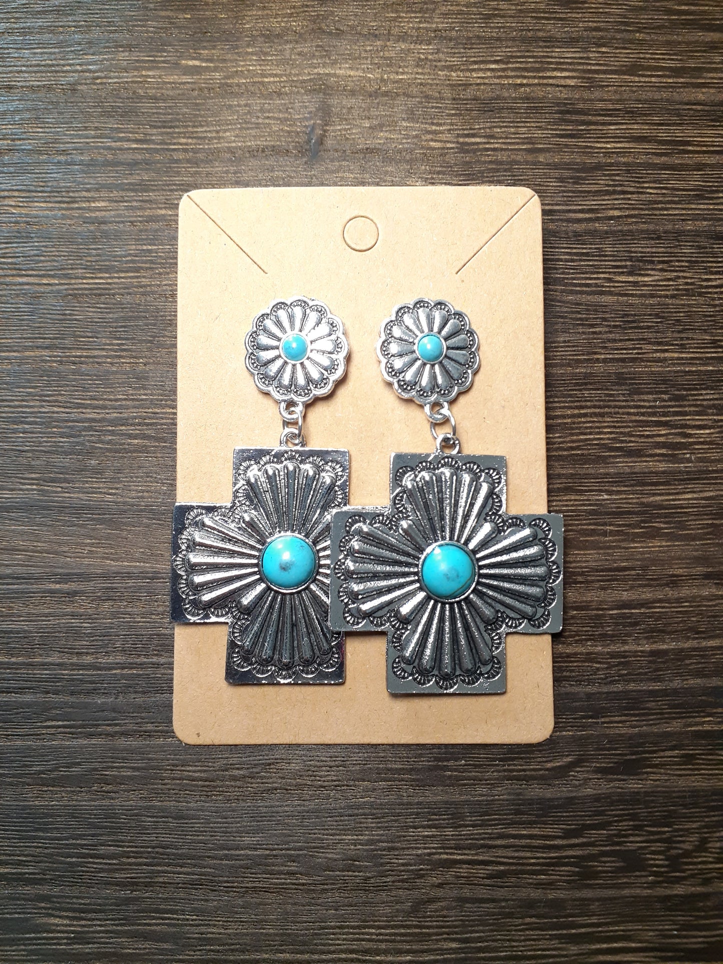 Vintage Silver Western Style Earrings