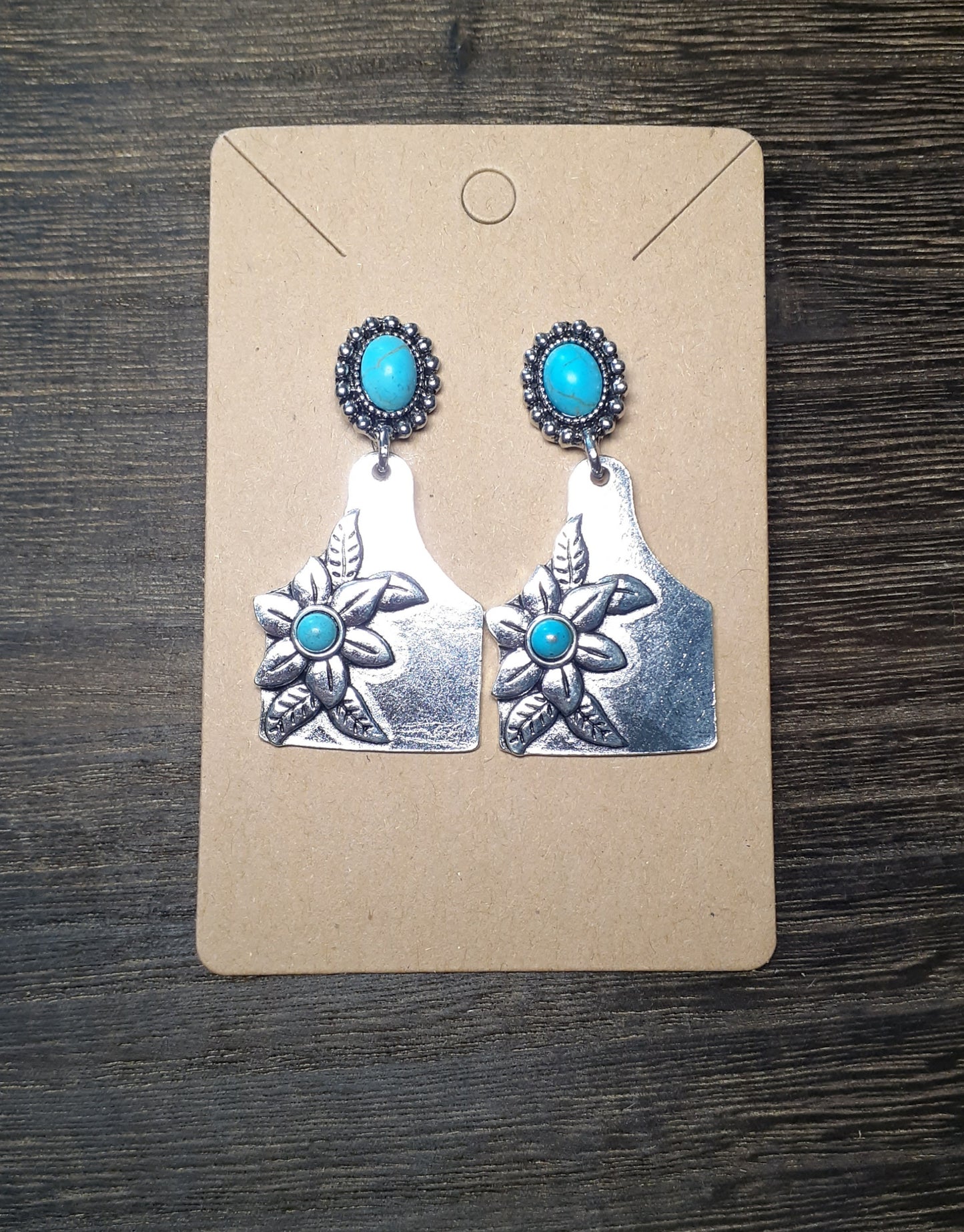 Vintage Silver Western Style Earrings