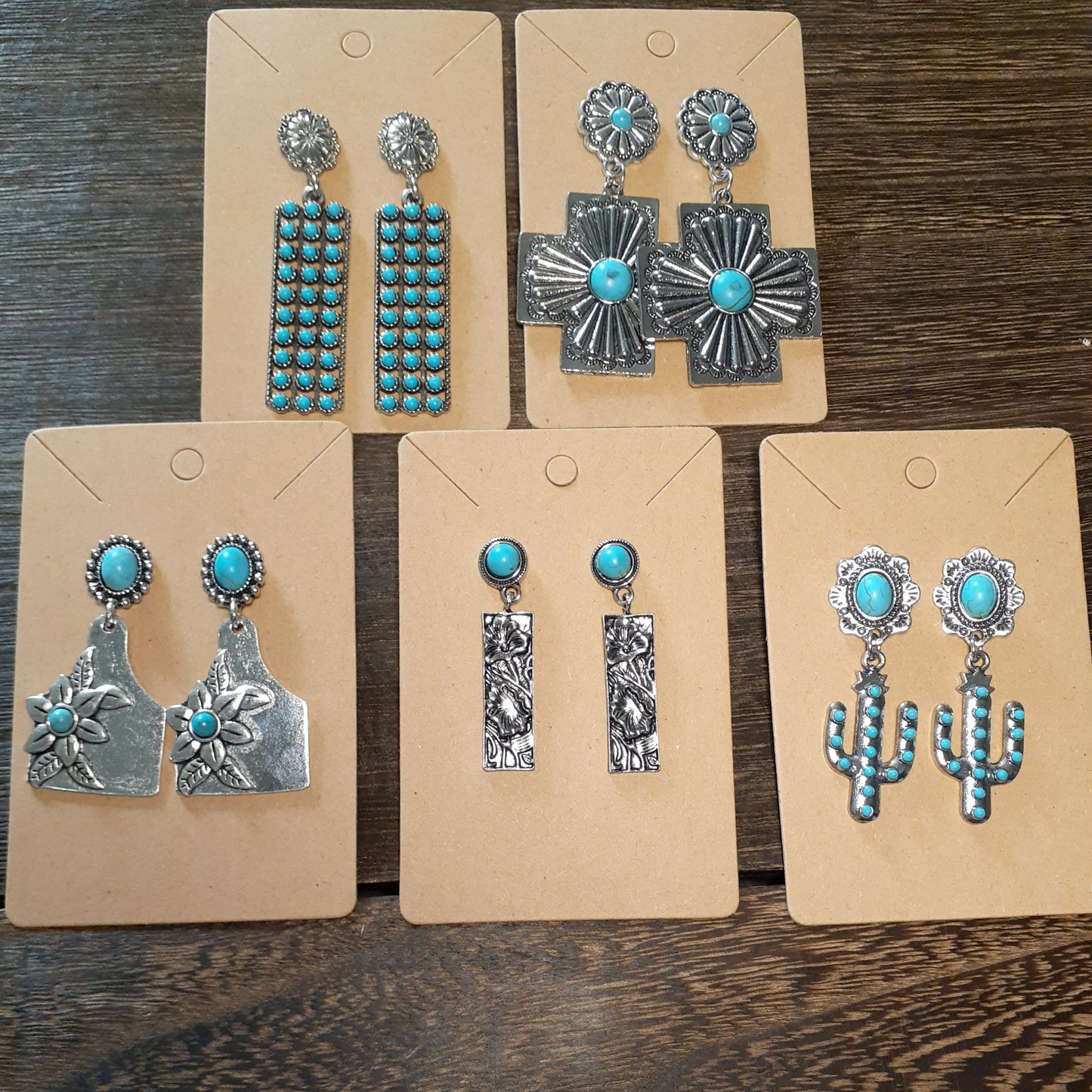 Vintage Silver Western Style Earrings