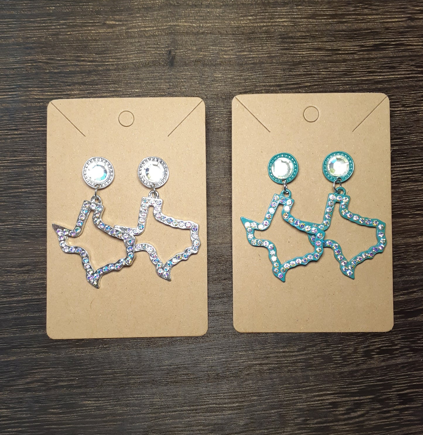 Texas Rhinestone Stud Dangle Set