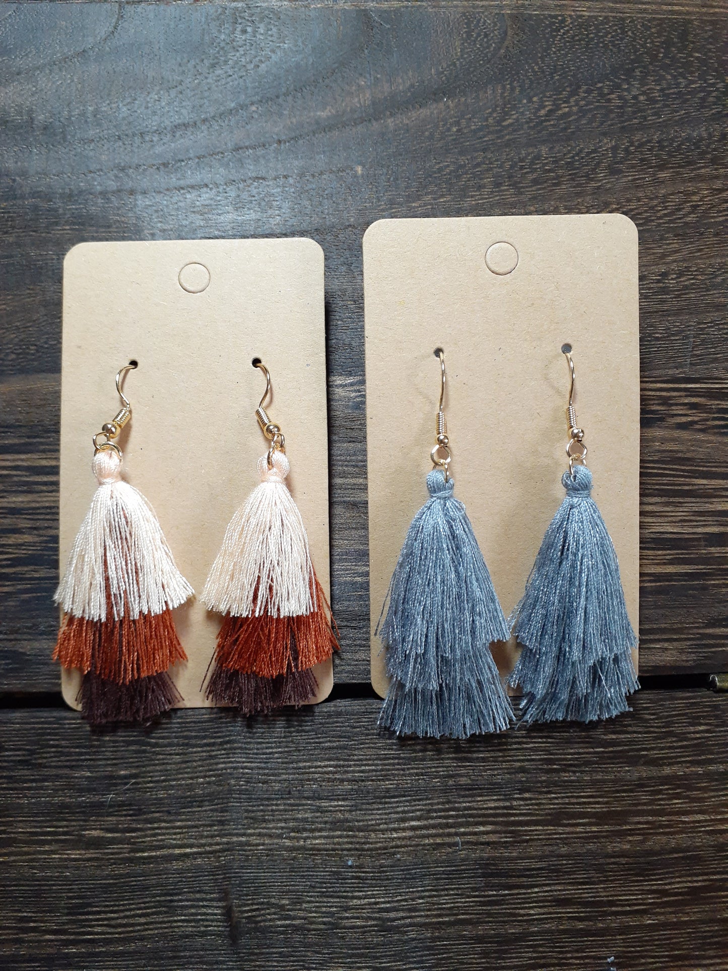 Tri-Tiered Gold Hook Tassels