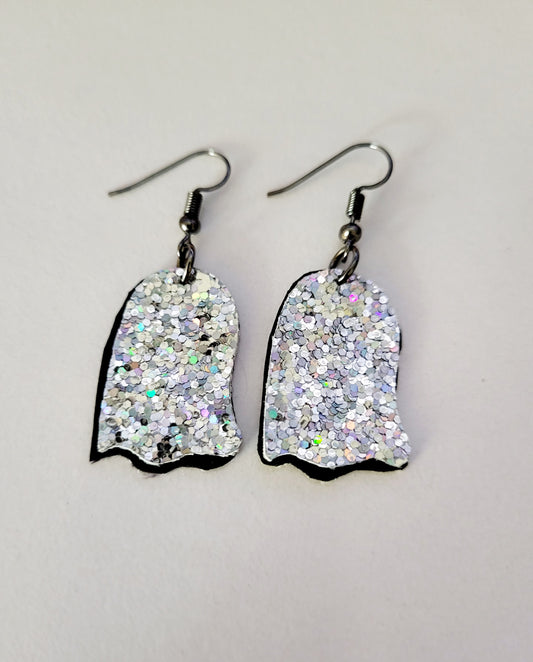 Glitter Ghost Dangle Earrings