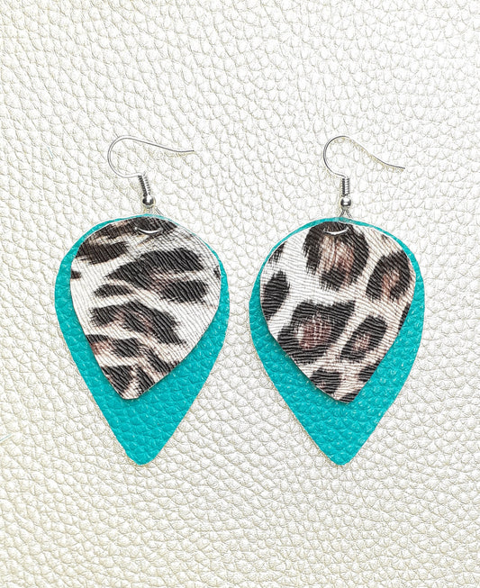 True Turquoise + Animal Print Layered set