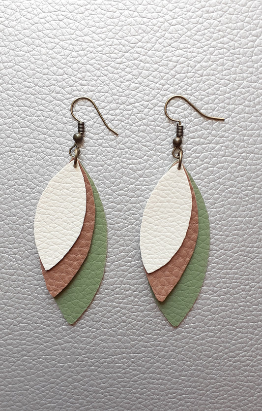 Sage, Brown + Off-White Leaf Drops