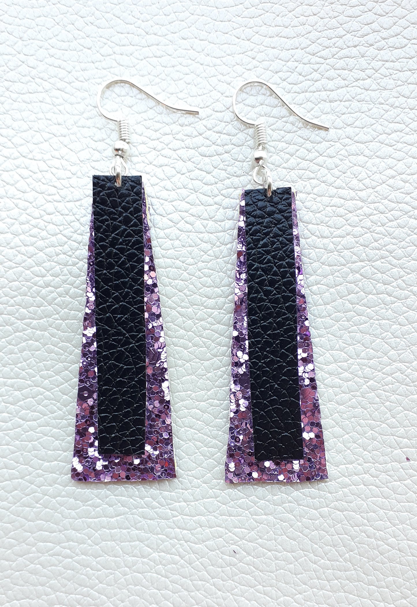 Purple Sequins + Black Stacks