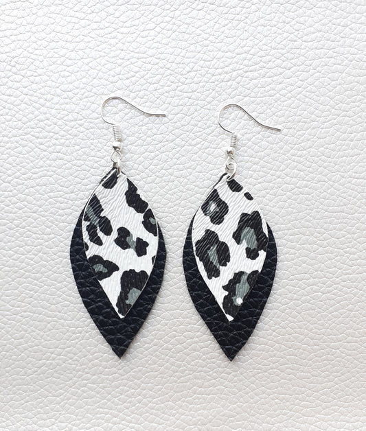 Black + Leopard Pointed Drop