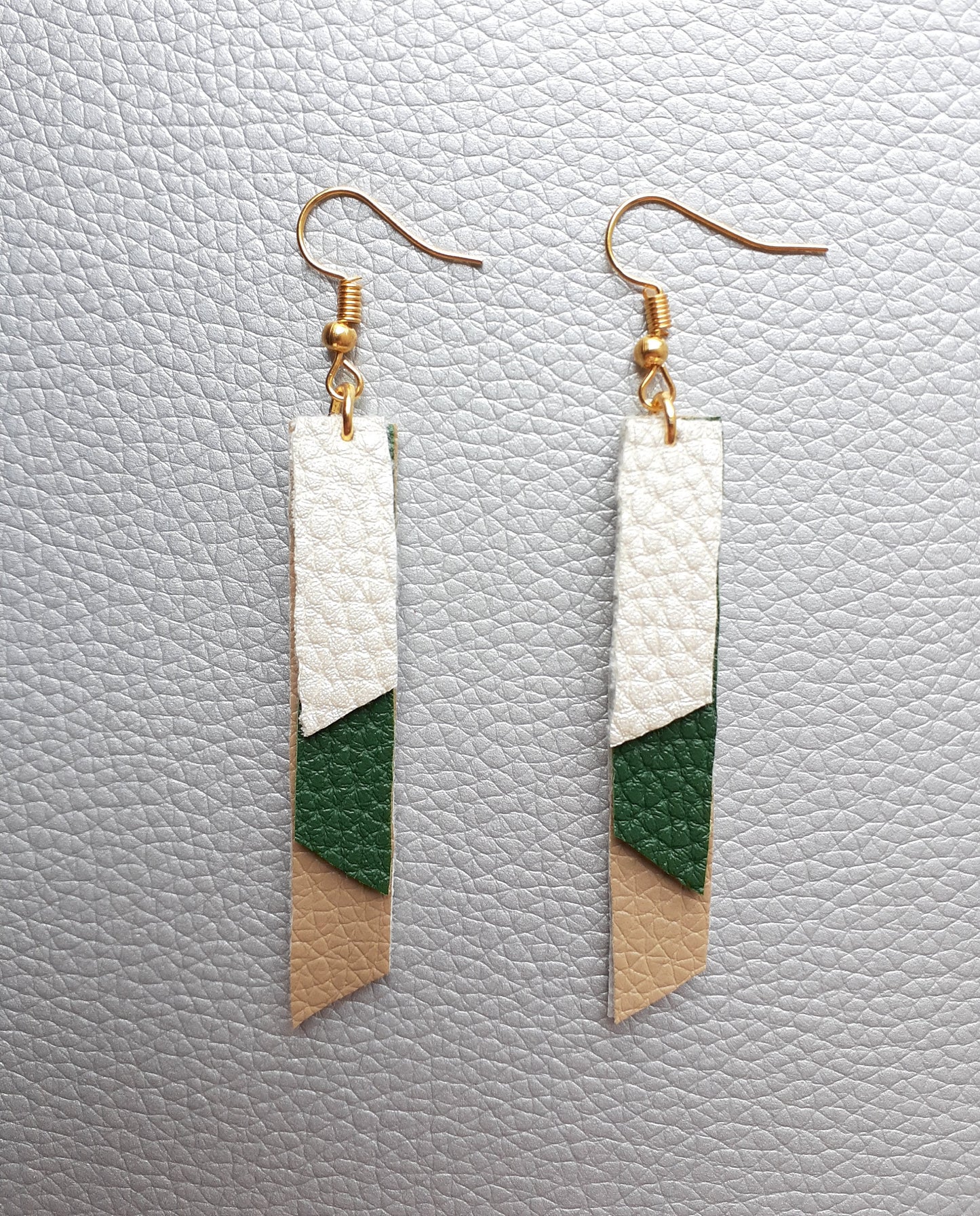 Tan, Green + Cream Rectangle Stacks